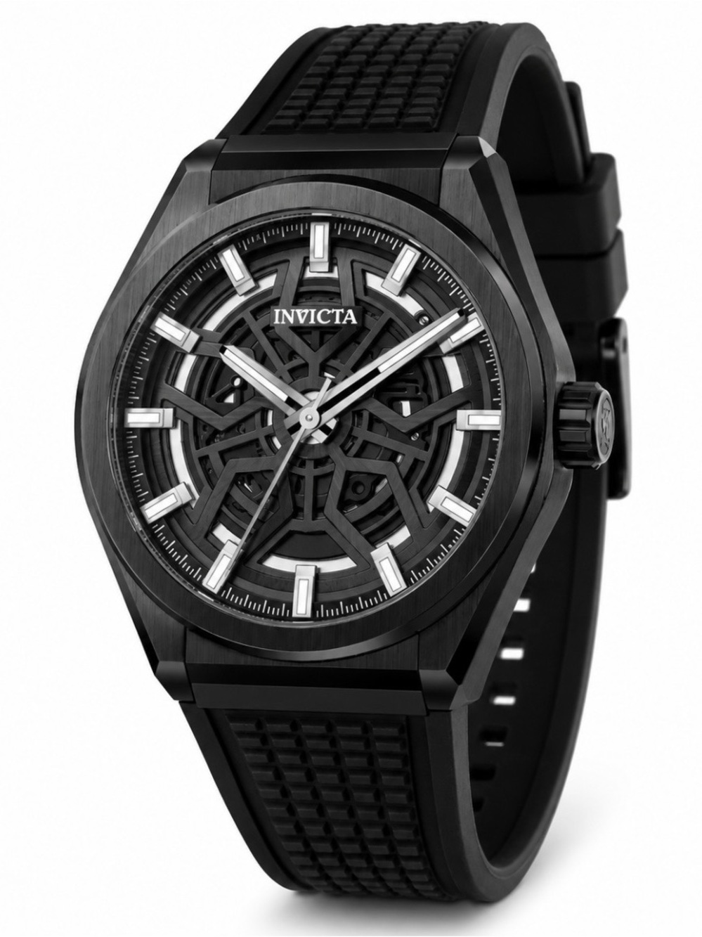 Invicta Speedway Rim Men's Watch - 46mm 70057 Black W/Black Silicone Band